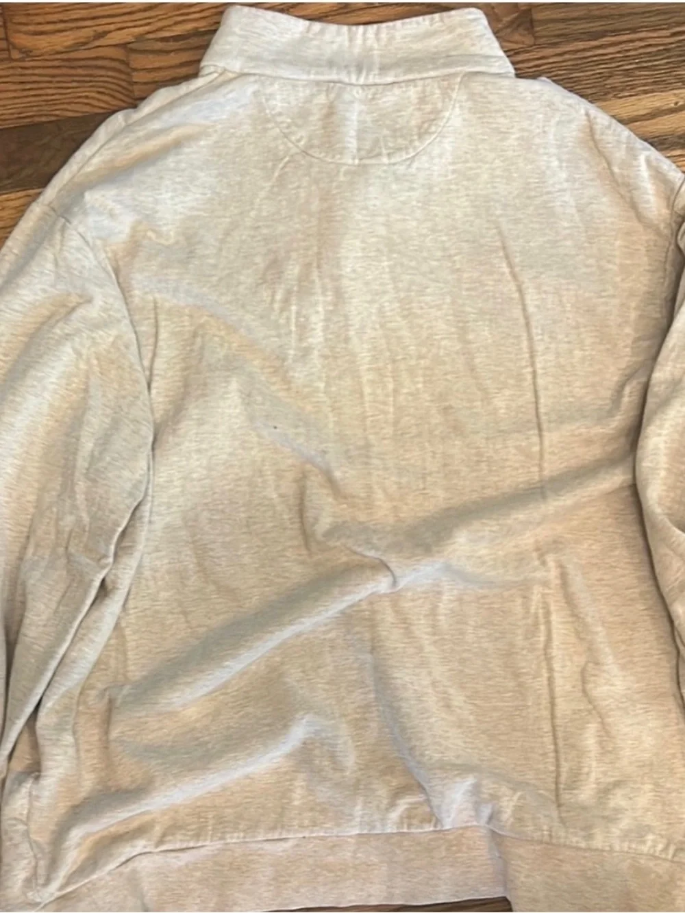 Polo by Ralph Lauren Light Gray Henley Collar Sweatshirt